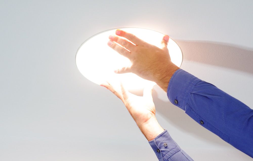 LED Metalicht Deckeneinbau rund Schritt 4