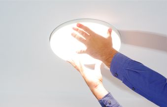 LED Metalicht Deckeneinbau rund Schritt 3