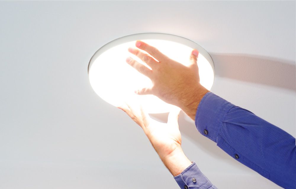 LED Metalicht Deckeneinbau rund Schritt 3