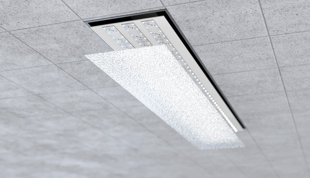 LED-Umrüstsatz Glas wird eingesetzt